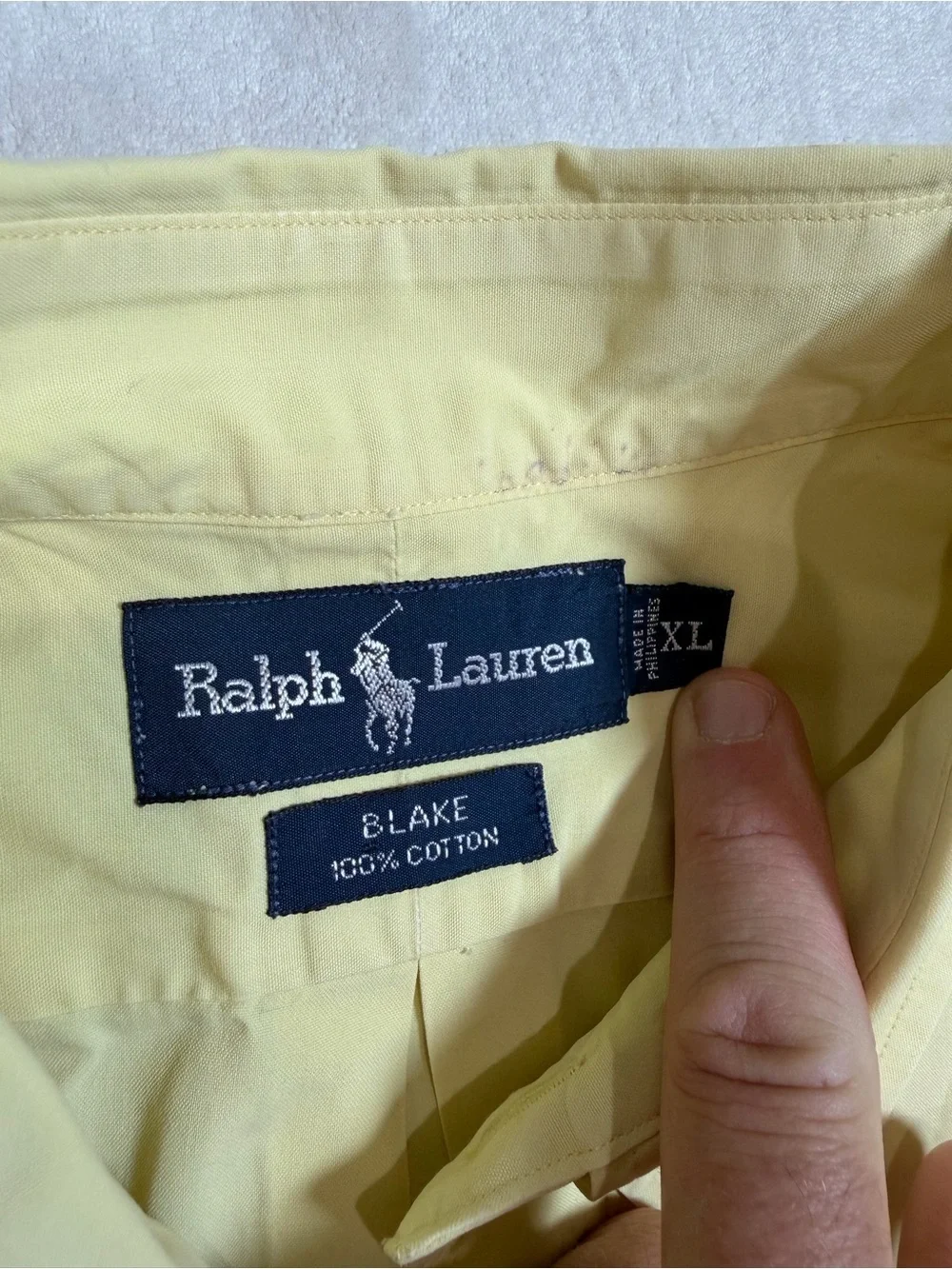 Polo Ralph Lauren Blake XL Light Yellow Short-Sleeve Button-Down Shirt